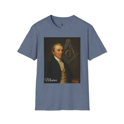 James Monroe Masonic Unisex T-Shirt | Masonic Apparel, Gift for Freemasons, Classic Graphic Tee, Unique Masonic Shirt, Lodge Meeting Wear