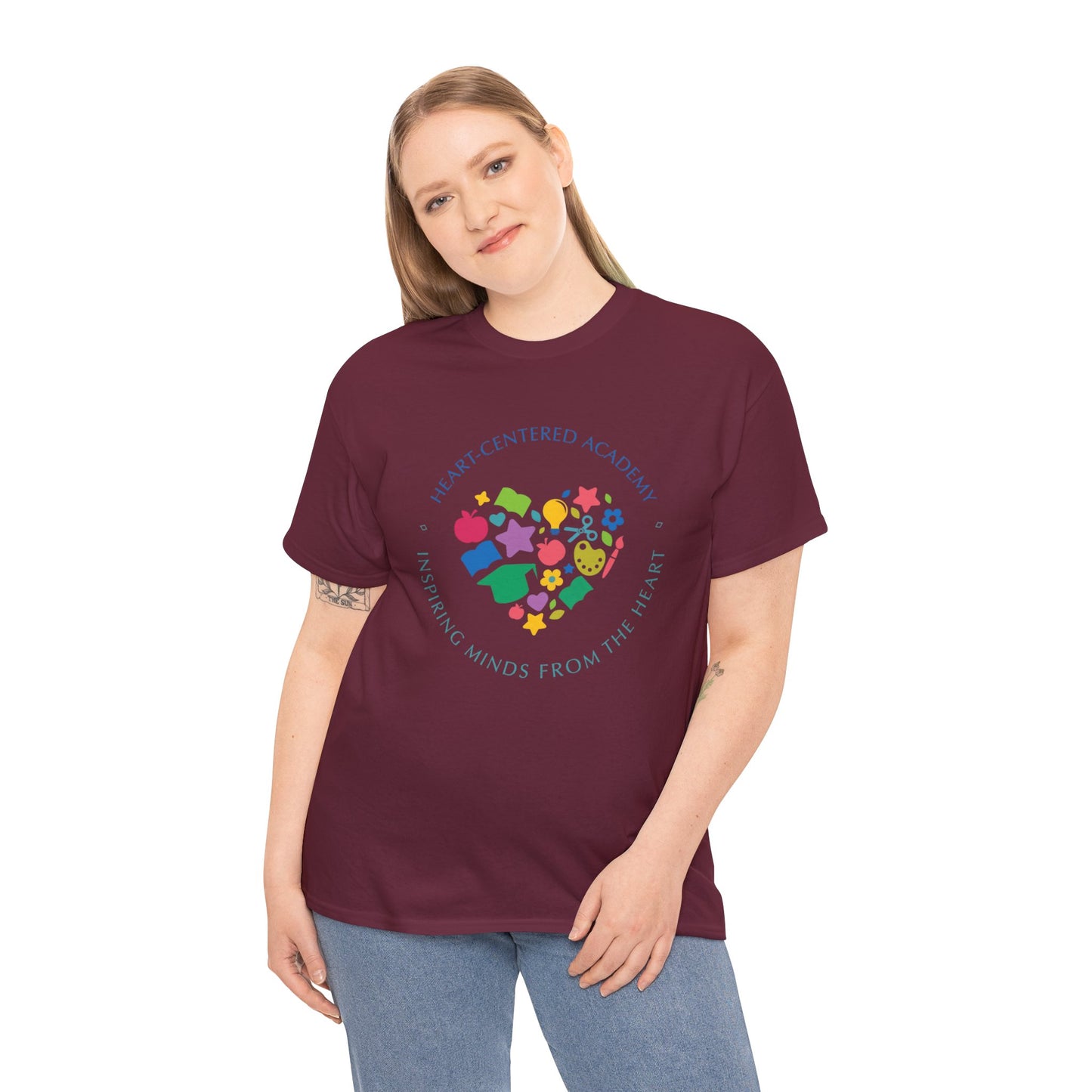 Heart-Centered National Empowering Minds Tee, Meaningful Gift, Unisex Cotton Shirt, Mindfulness Apparel, Inspirational Top
