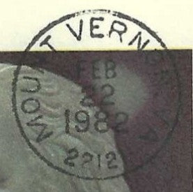 1982 George Washington Masonic Postal Cover – Knights Templar First Day Postmark – Washington 250th Anniversary