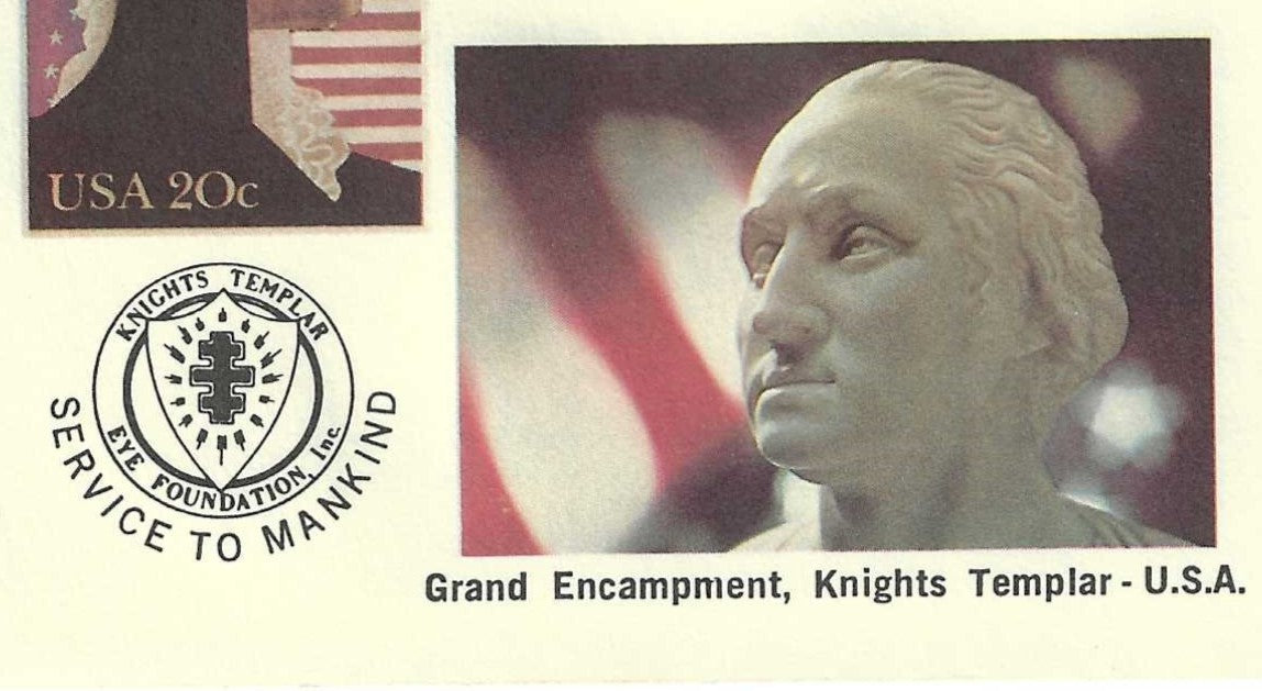 1982 George Washington Masonic First Day Cover – Knights Templar Birthplace Station – Washington 250th Anniversary