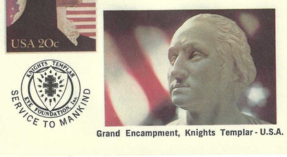 1982 George Washington Masonic First Day Cover – Knights Templar Birthplace Station – Washington 250th Anniversary