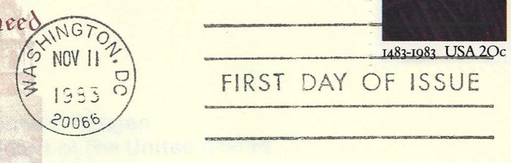 1983 Reformation Hymn First Day Cover – Martin Luther – Washington, DC