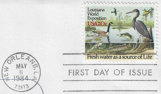 1984 Louisiana World’s Fair First Day Cover – Grand Lodge of Louisiana – Grand Master Hospitality Room