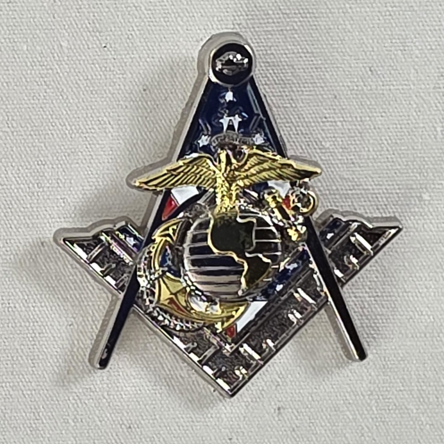 U.S. Marine Corps Masonic Pin & Patch Set