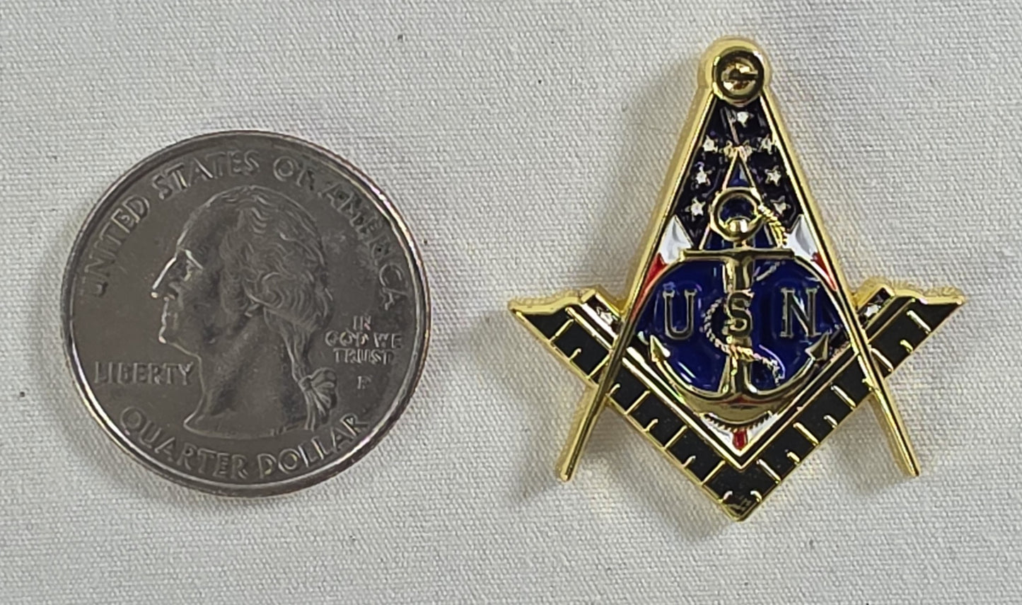 U.S. Navy Masonic Pin & Patch Set