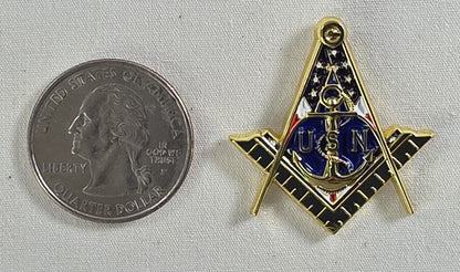 U.S. Navy Masonic Pin & Patch Set