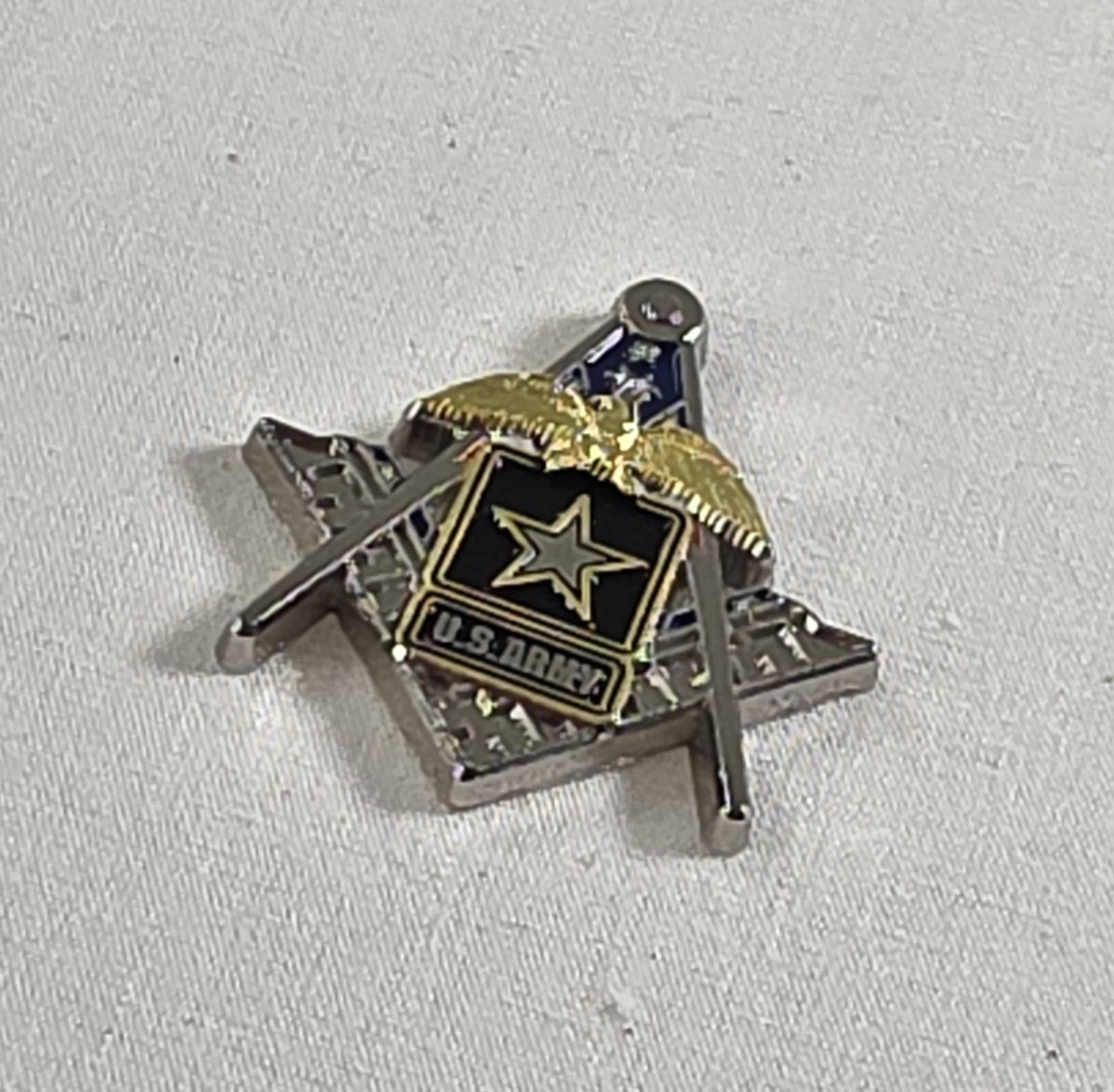 United States Army Masonic Pin – Square & Compasses – 1.25"