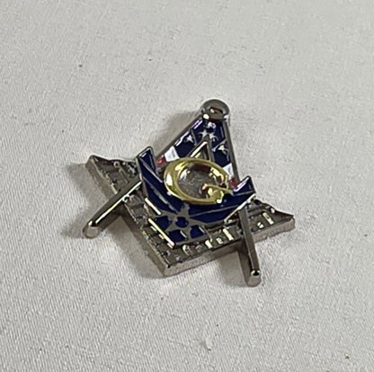 United States Air Force Masonic Pin – Square & Compasses – 1.25"