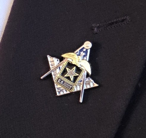 U.S. Army Masonic Pin & Patch Set
