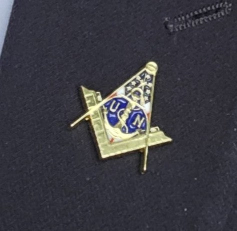 U.S. Navy Masonic Pin & Patch Set