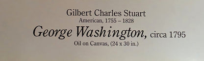 George Washington Portrait (circa 1795) – Gilbert Stuart Reproduction – From the Collection of Fredericksburg Lodge No. 4