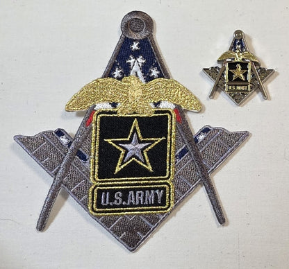 U.S. Army Masonic Pin & Patch Set
