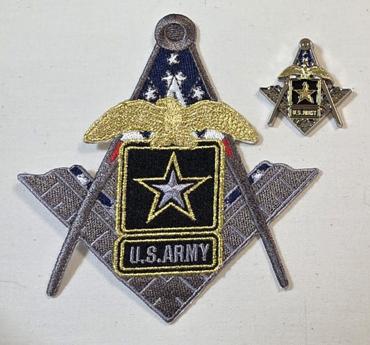 U.S. Army Masonic Pin & Patch Set