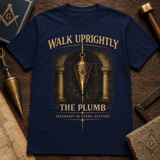 Walk Uprightly – The Plumb Masonic T-Shirt