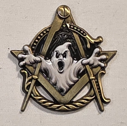 Masonic Ghost Lapel Pin – 1.25 Inch