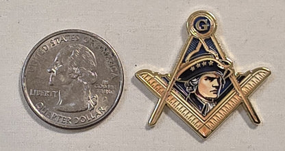 Patriot Mason Lapel Pin – Young George Washington Inspired