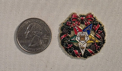 Order of the Eastern Star Christmas Pin – 1.25 Inch