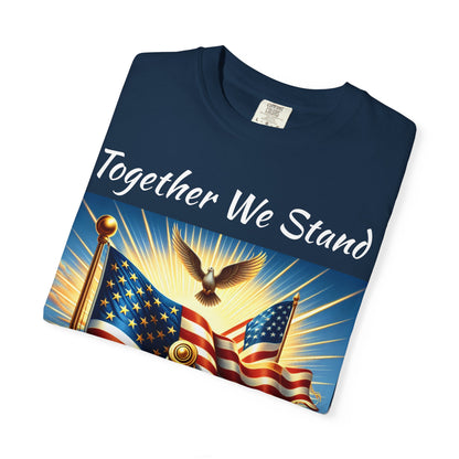 America 250 Patriotic Masonic Shirt - Square & Compass with American Flags