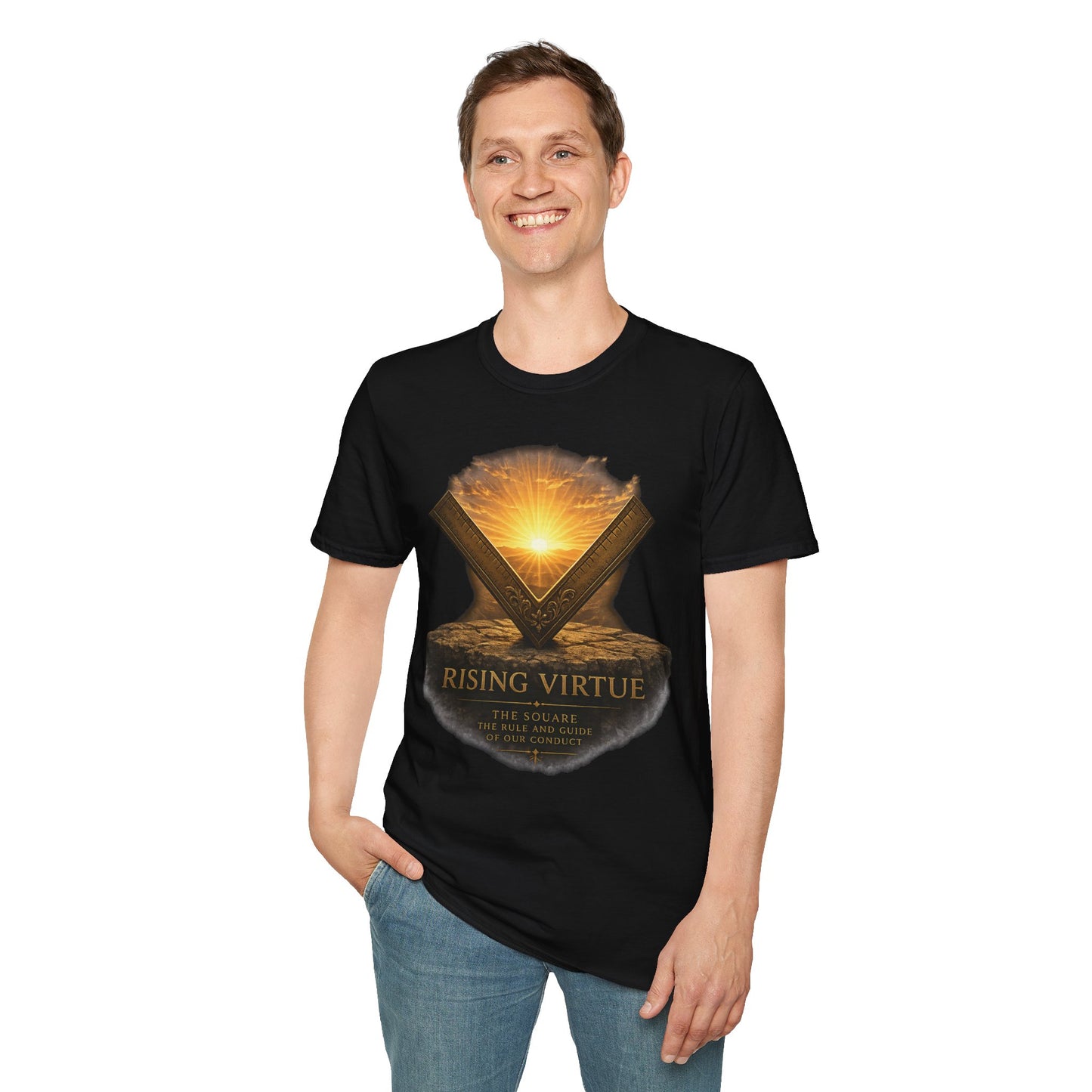 Rising Virtue – The Square Masonic T-Shirt