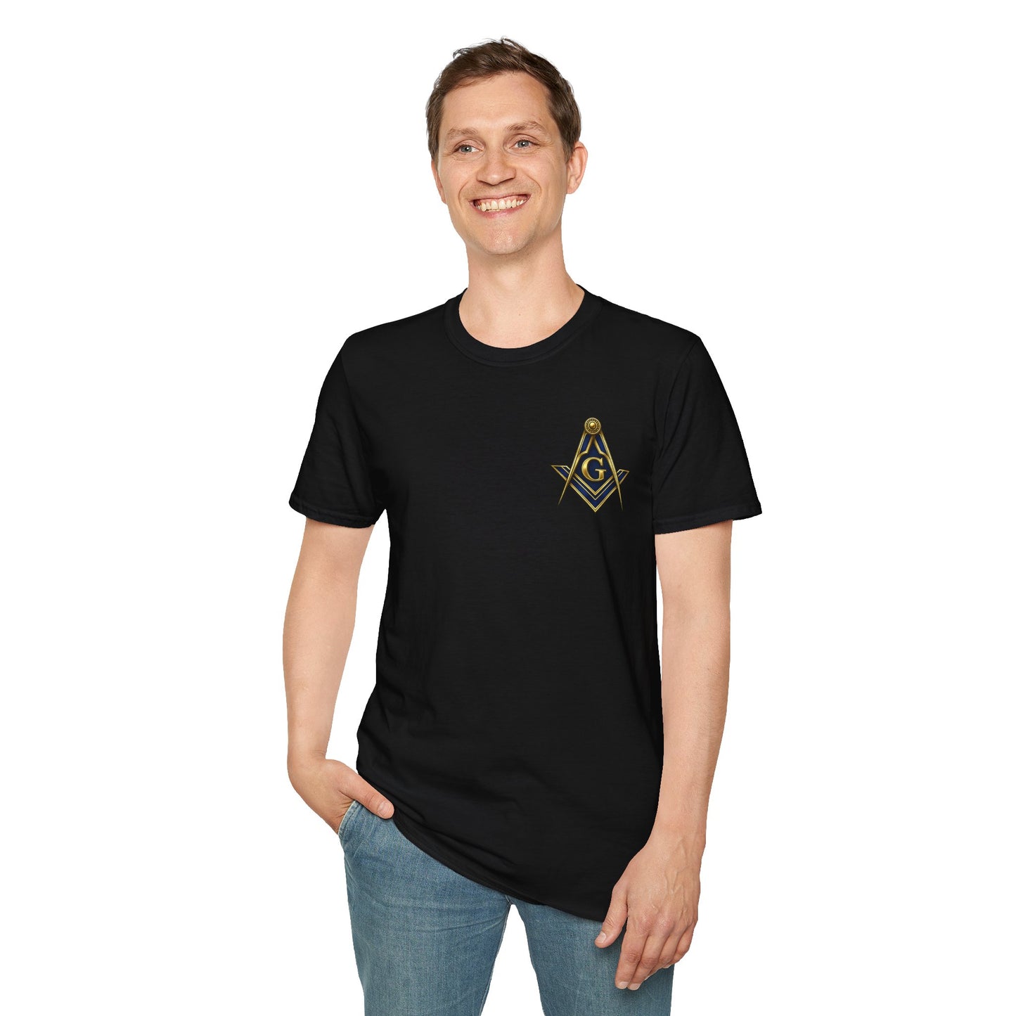 Classic Square & Compasses – Left Chest T-Shirt