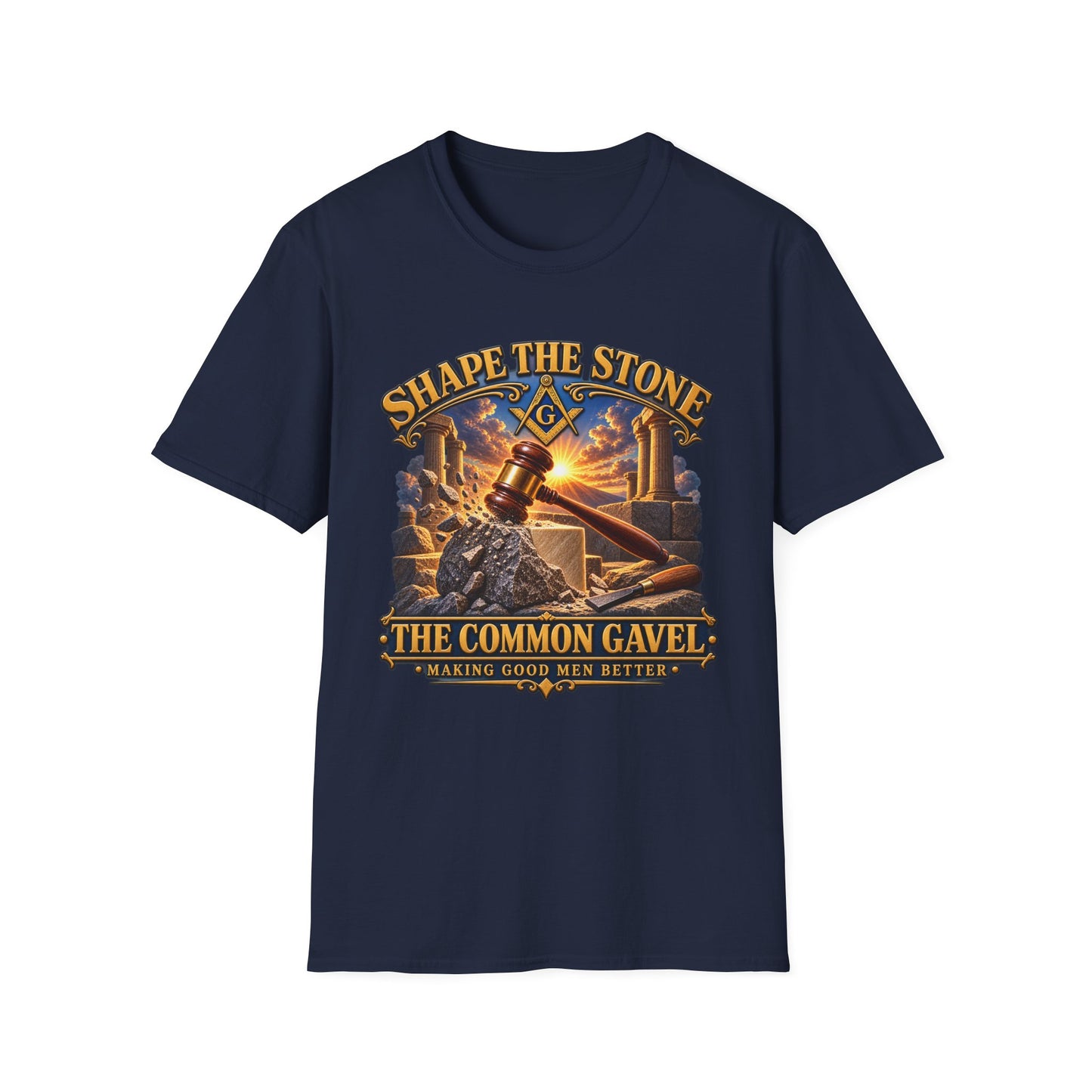 Shape the Stone – Common Gavel Masonic T-Shirt