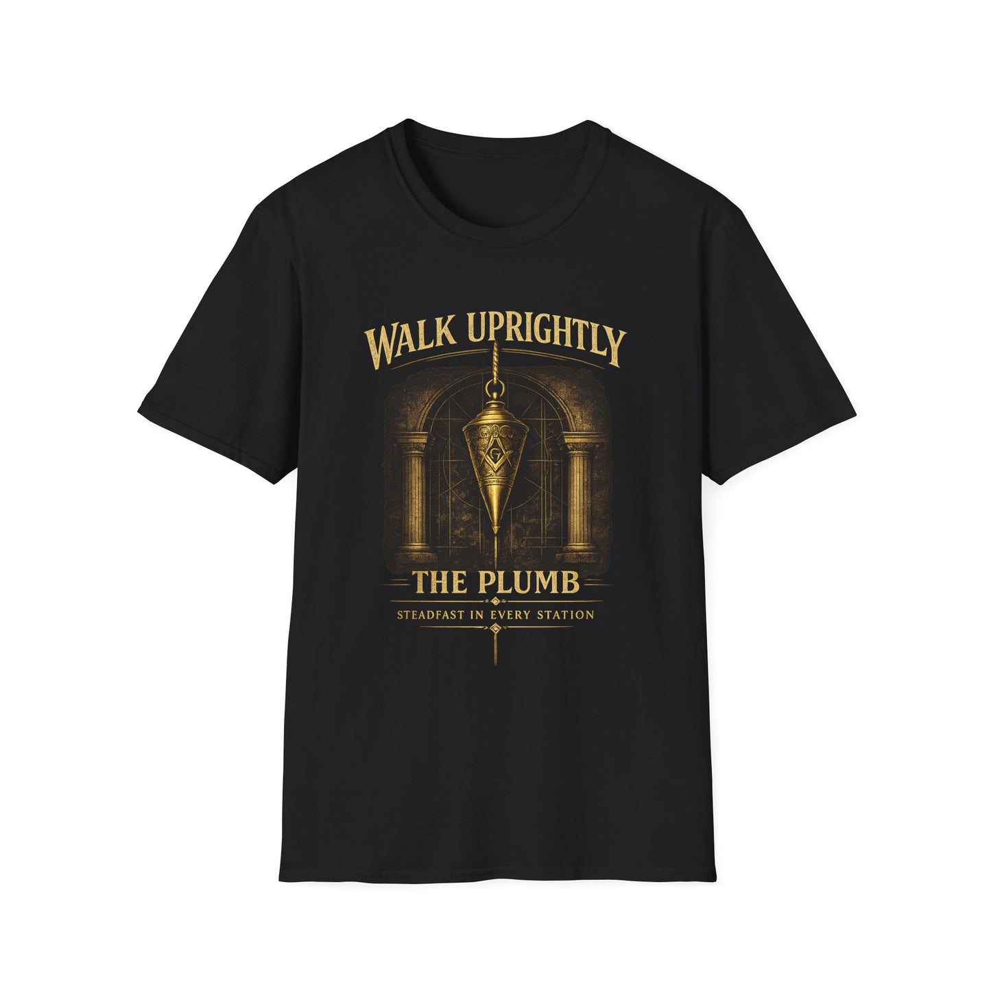 Walk Uprightly – The Plumb Masonic T-Shirt
