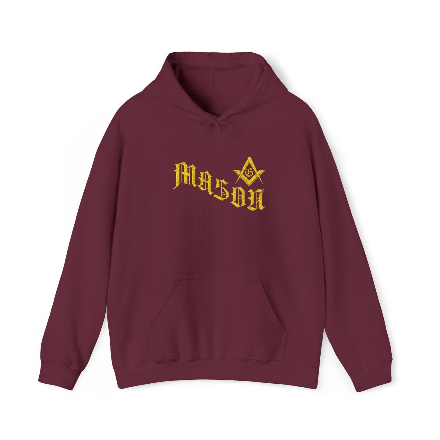 Mason Embroidered Masonic Hoodie – Gold Square & Compasses