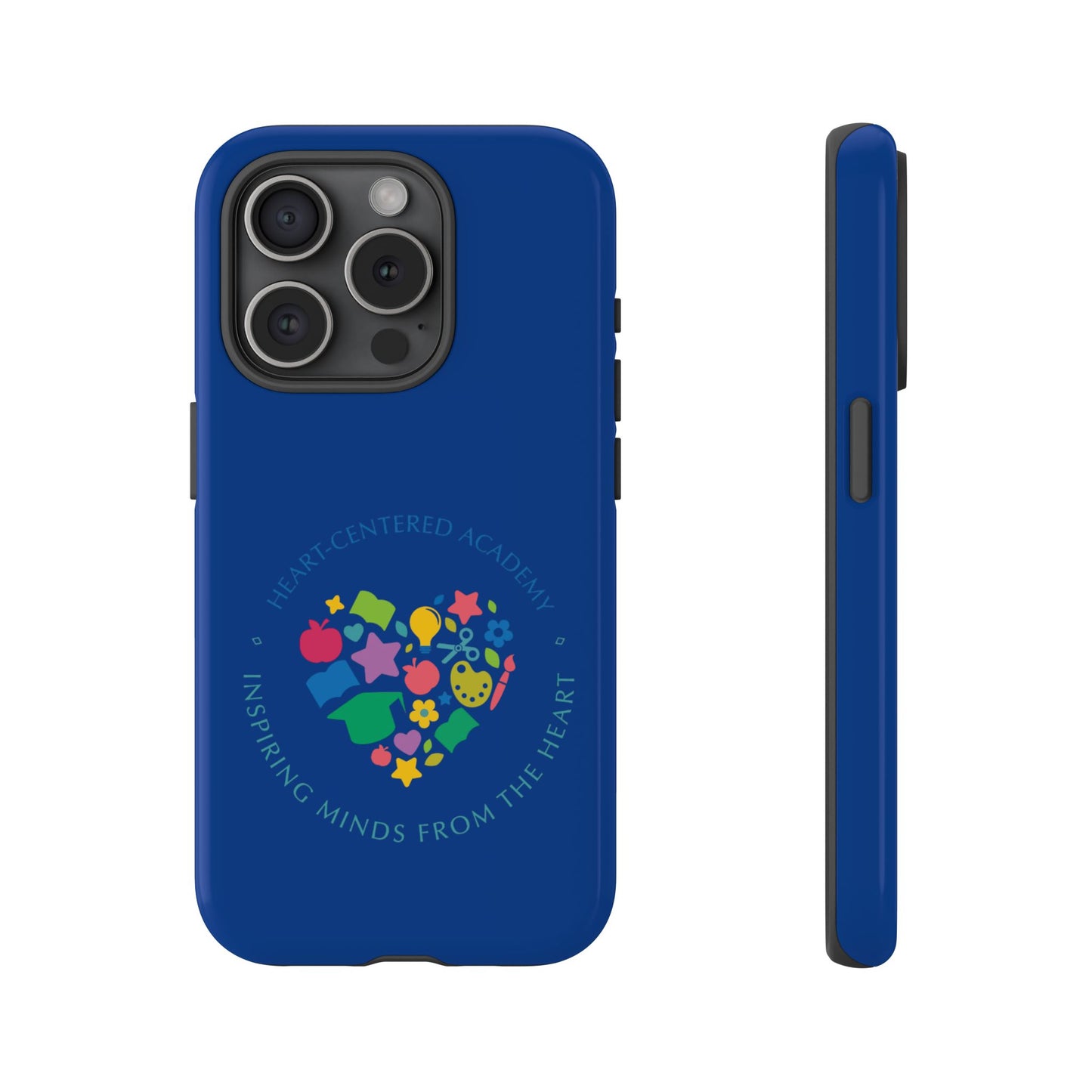 Heart Center Academy Tough Cases: Inspiring Minds Phone Case, Teacher Gift, School Supplies, Everyday Use, Back to School, Unique Phone Accessories