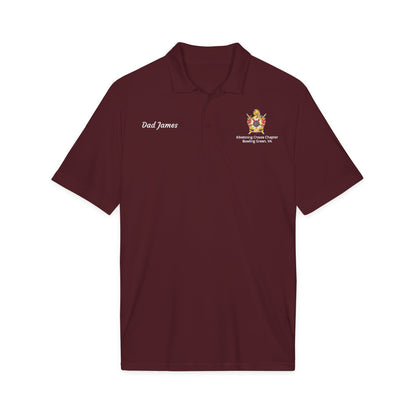 Personalized DeMolay Embroidered Performance Polo – Support Kilwinning Crosse Chapter