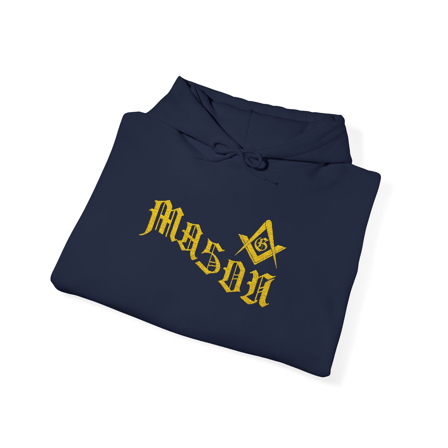 Mason Embroidered Masonic Hoodie – Gold Square & Compasses