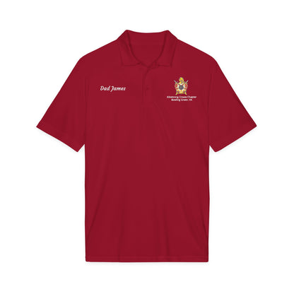 Personalized DeMolay Embroidered Performance Polo – Support Kilwinning Crosse Chapter