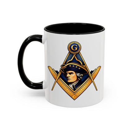Patriot Mason Coffee Mug — Freemason Definition Accent Mug (11/15 oz)