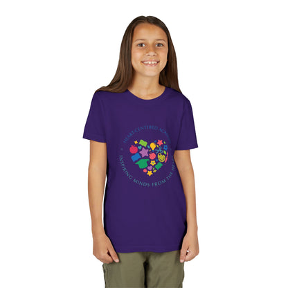 Heart-Centered Academy Youth Tee, Inspirational Kids T-Shirt, Educational Gift, Classroom Apparel, Heart Design, Summer Fun