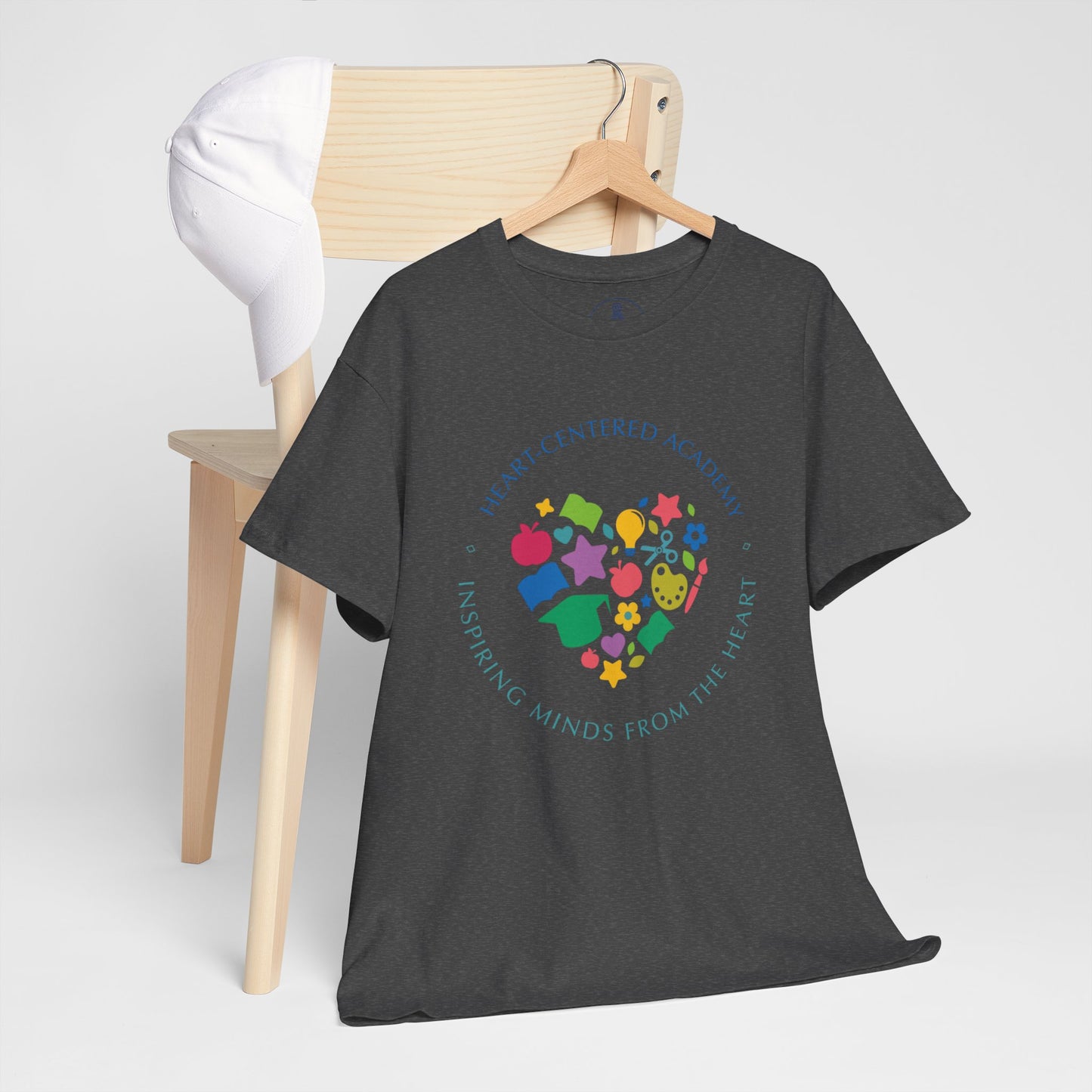 Heart-Centered National Empowering Minds Tee, Meaningful Gift, Unisex Cotton Shirt, Mindfulness Apparel, Inspirational Top