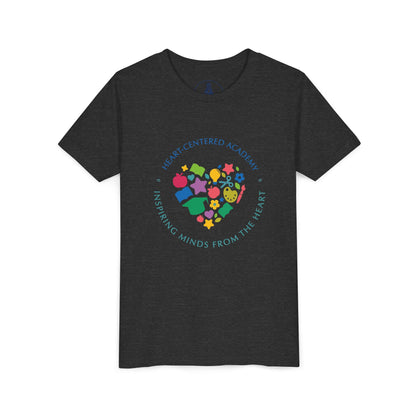 Heart-Centered Academy Youth Tee, Inspirational Kids T-Shirt, Educational Gift, Classroom Apparel, Heart Design, Summer Fun