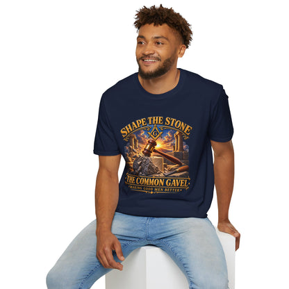 Shape the Stone – Common Gavel Masonic T-Shirt