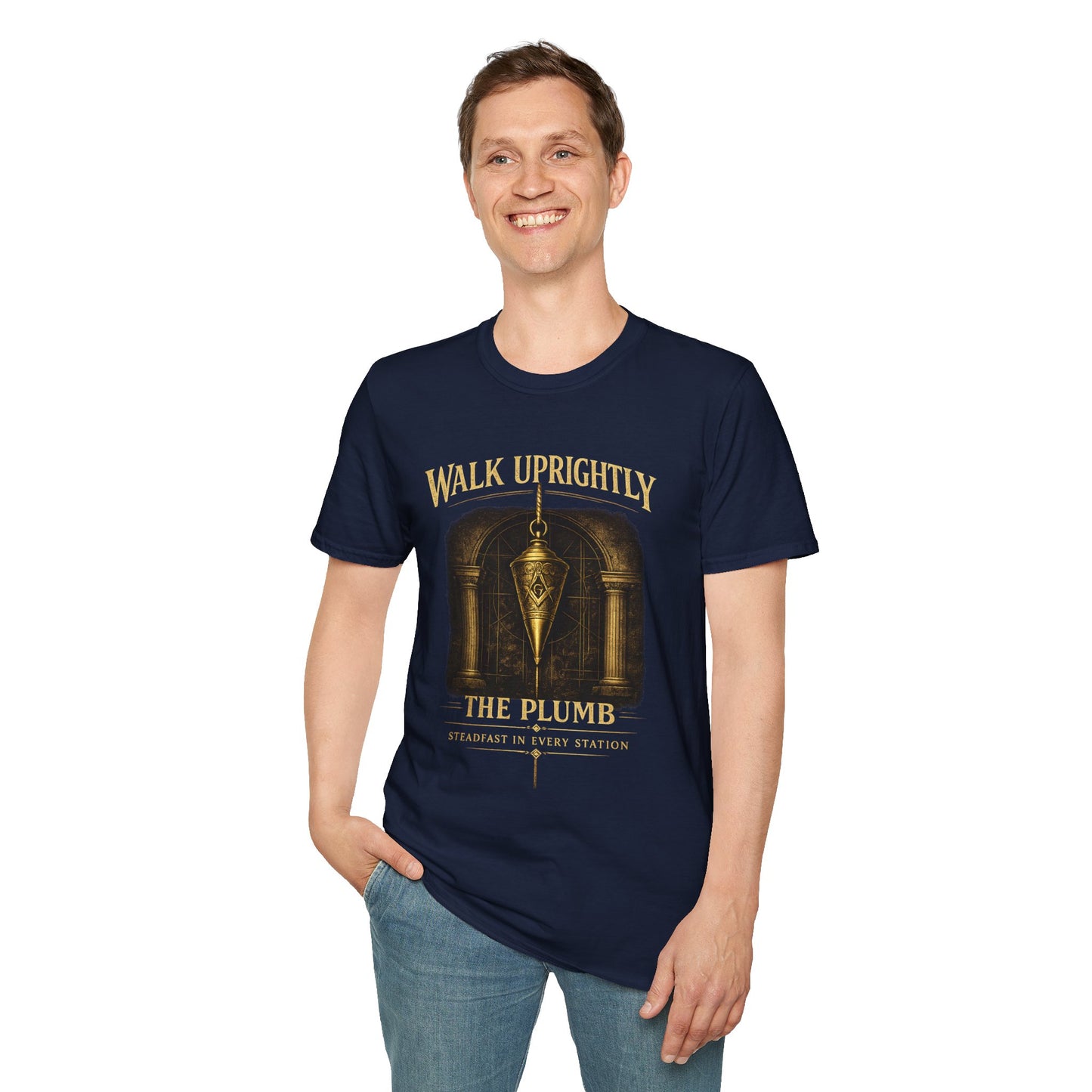 Walk Uprightly – The Plumb Masonic T-Shirt