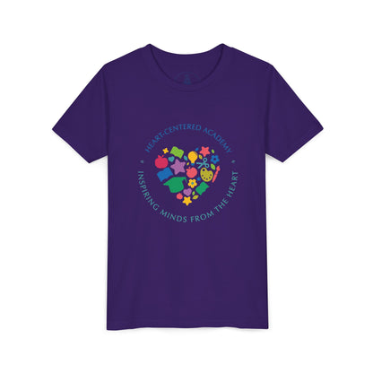 Heart-Centered Academy Youth Tee, Inspirational Kids T-Shirt, Educational Gift, Classroom Apparel, Heart Design, Summer Fun