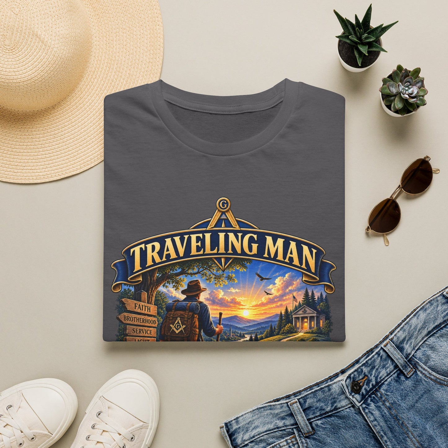 Traveling Man – Masonic T-Shirt