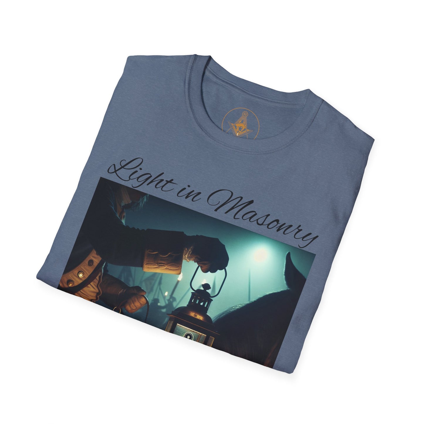 Light in Masonry Unisex Softstyle T-Shirt – Inspirational Lantern Design