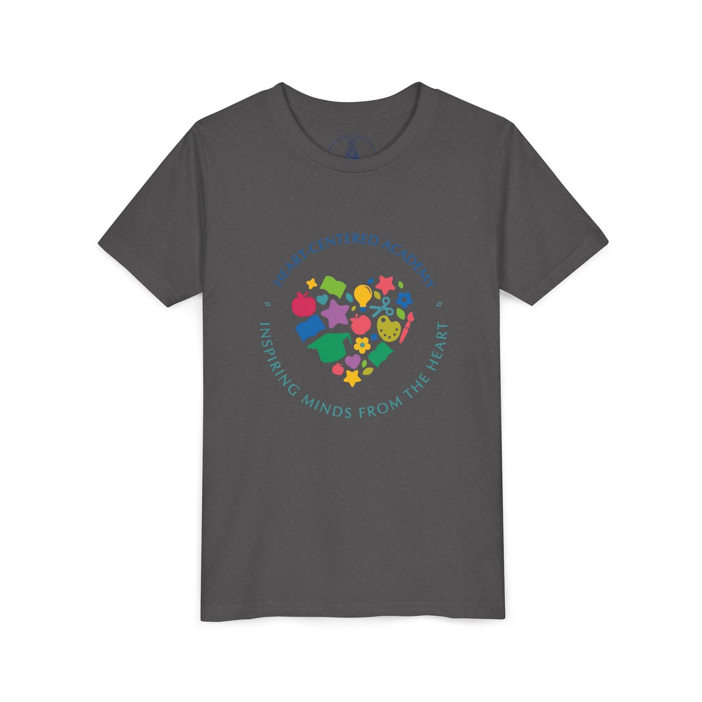 Heart-Centered Academy Youth Tee, Inspirational Kids T-Shirt, Educational Gift, Classroom Apparel, Heart Design, Summer Fun
