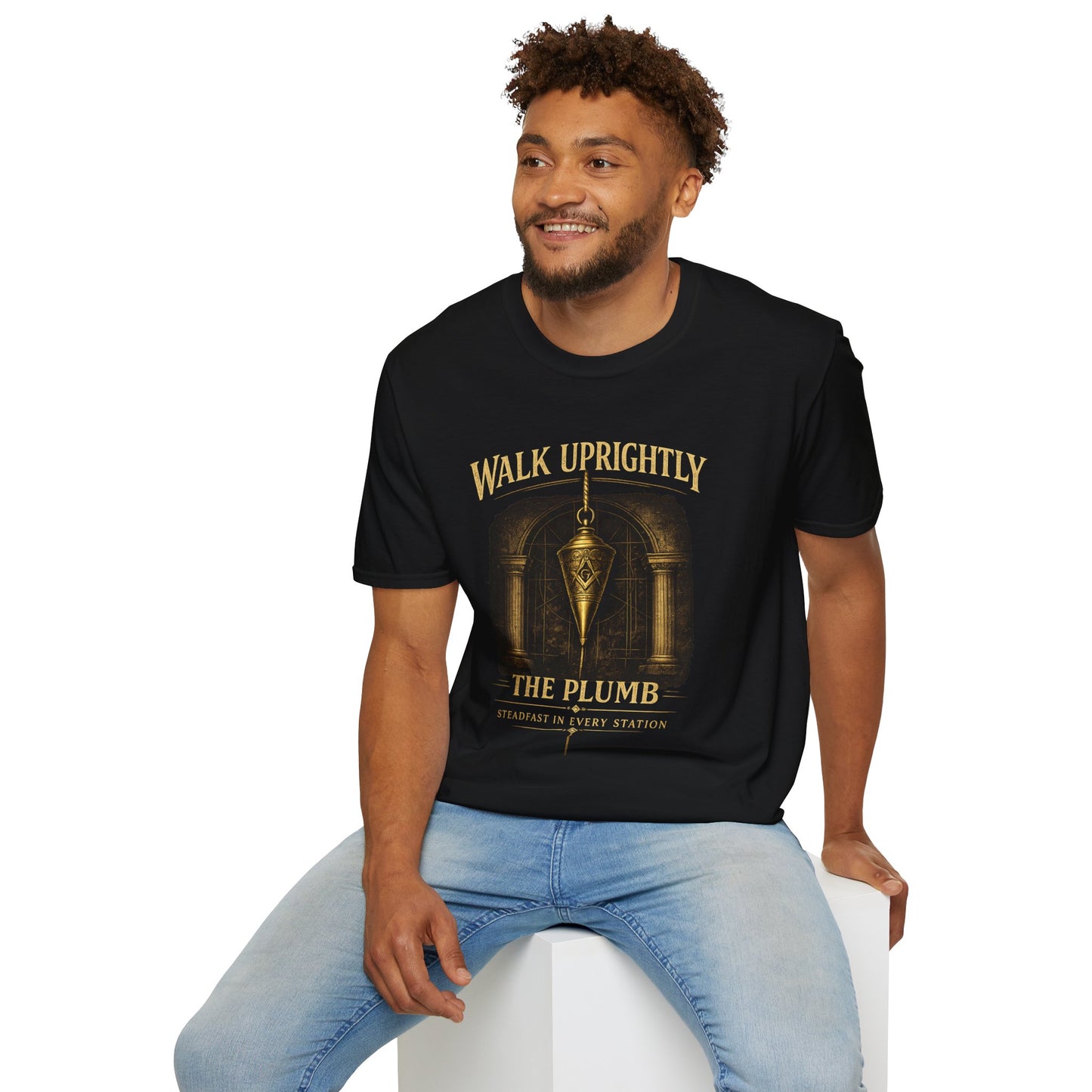 Walk Uprightly – The Plumb Masonic T-Shirt