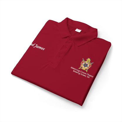 Personalized DeMolay Embroidered Performance Polo – Support Kilwinning Crosse Chapter