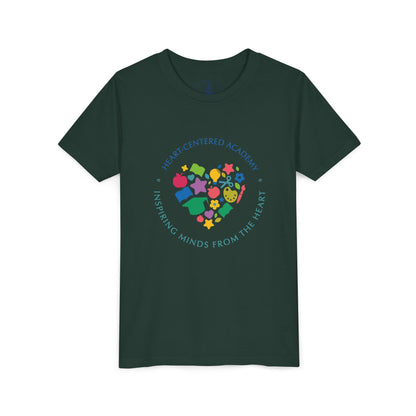 Heart-Centered Academy Youth Tee, Inspirational Kids T-Shirt, Educational Gift, Classroom Apparel, Heart Design, Summer Fun