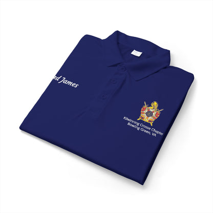 Personalized DeMolay Embroidered Performance Polo – Support Kilwinning Crosse Chapter