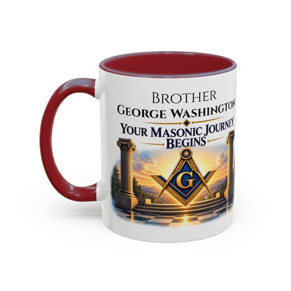 Personalized Masonic Journey Mug – Initiated, Passed & Raised Dates