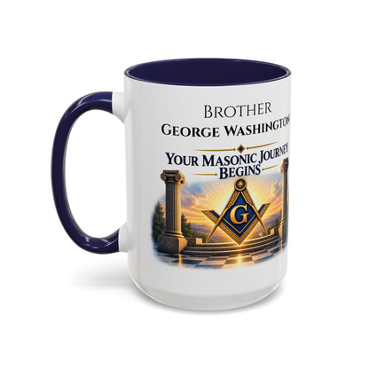 Personalized Masonic Journey Mug – Initiated, Passed & Raised Dates