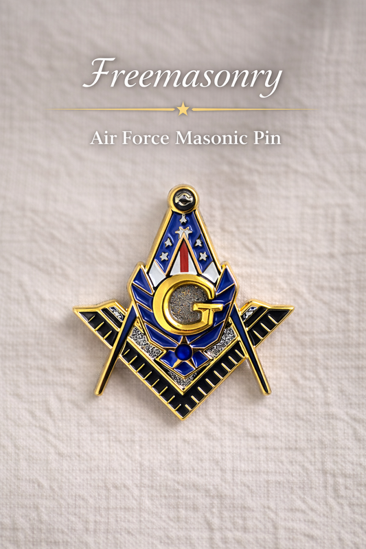United States Air Force Masonic Pin – Square & Compasses – 1.25"