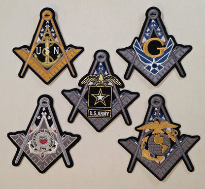 Military Square & Compasses Patches – Choose Your Branch