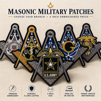 Military Square & Compasses Patches – Choose Your Branch